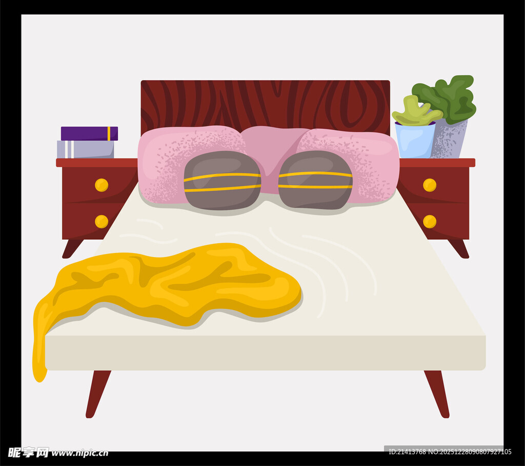 床上的黄色不明黏稠物体