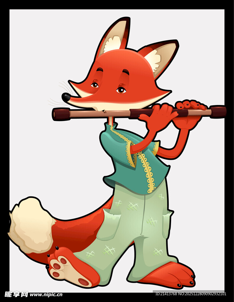 吹笛子的小狐狸