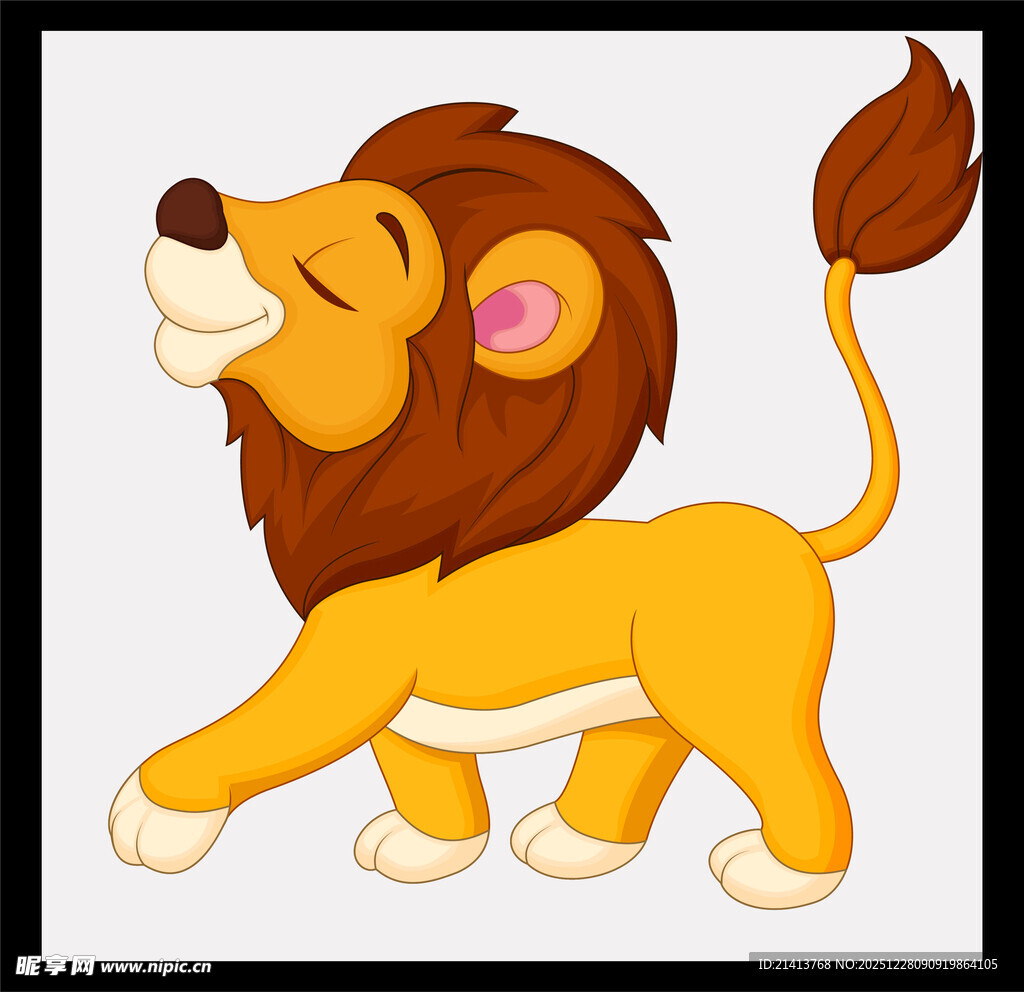 可爱卡通狮子形象