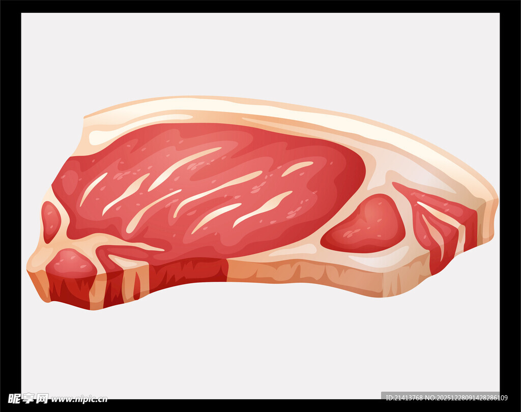 新鲜生猪肉切片