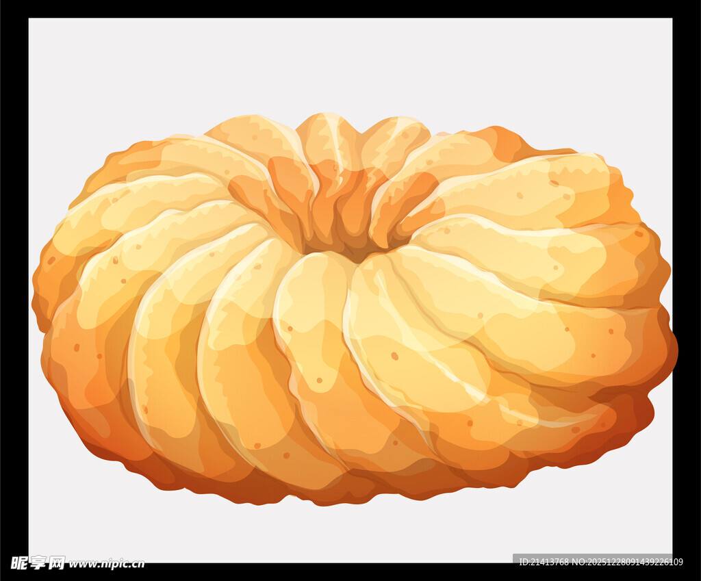 美味蓬松的环形糕点