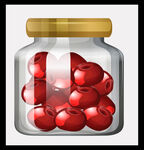 玻璃罐中的红色果实