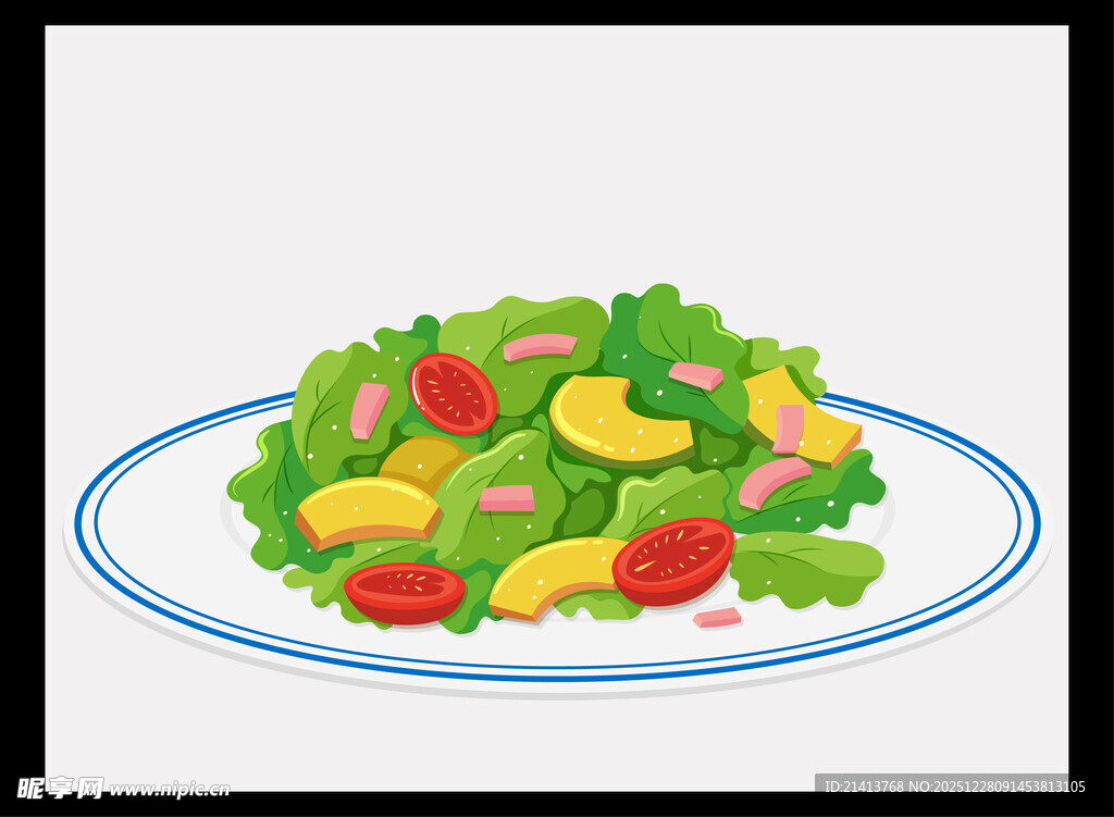 新鲜多彩蔬菜沙拉