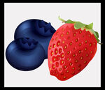 草莓与蓝莓的清新组合