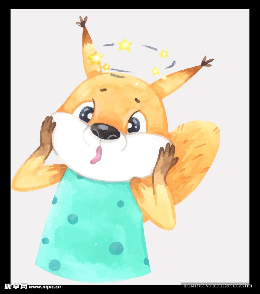 穿绿衣的可爱松鼠