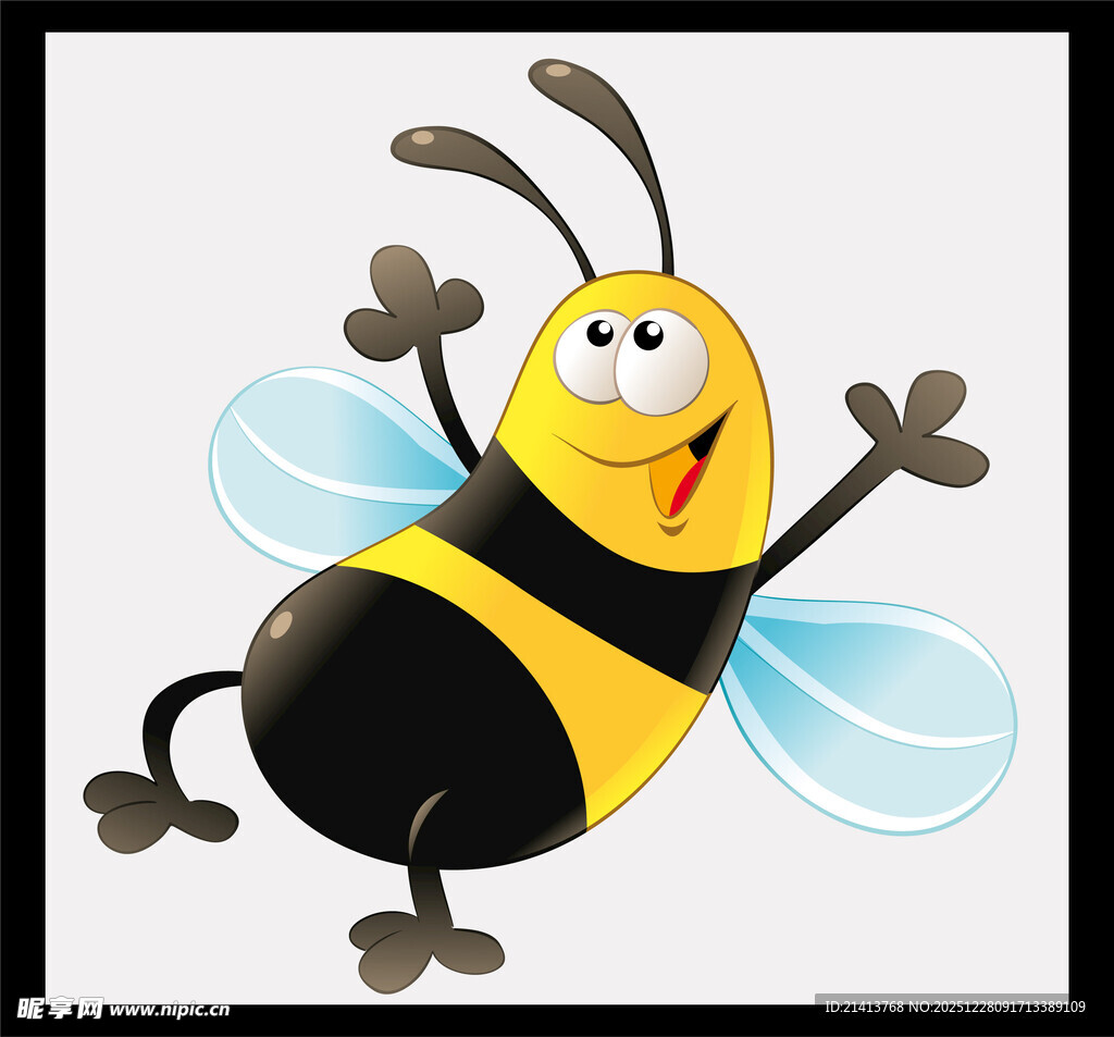 可爱卡通蜜蜂形象