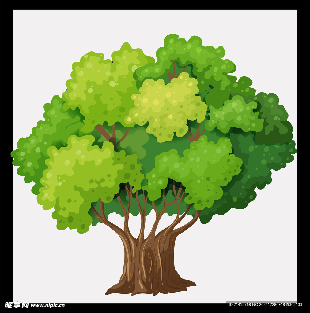 茂盛的绿色大树