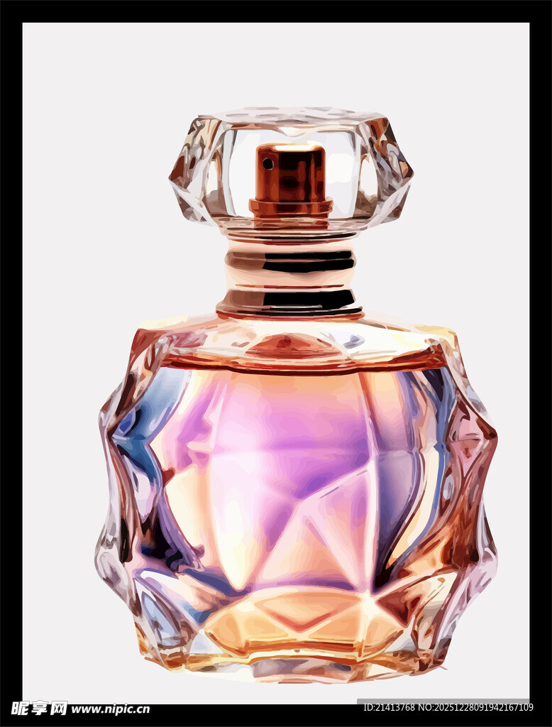 精致多彩香水瓶