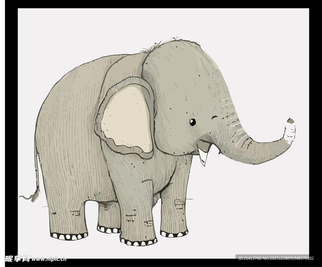 戴帽小老虎插画