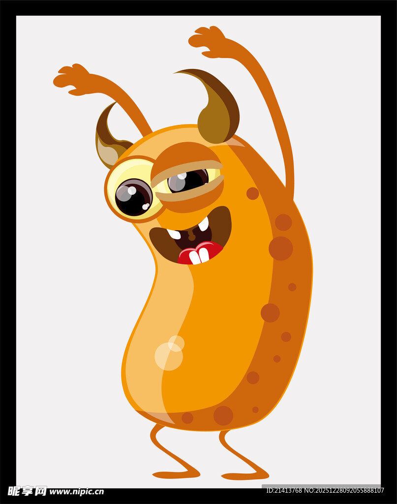 可爱卡通小怪兽形象