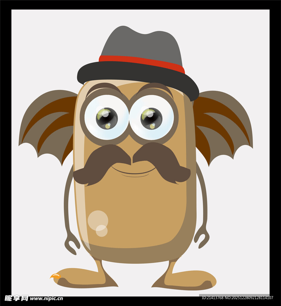 戴帽小蝙蝠卡通形象