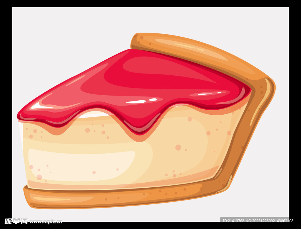 美味草莓芝士蛋糕切片