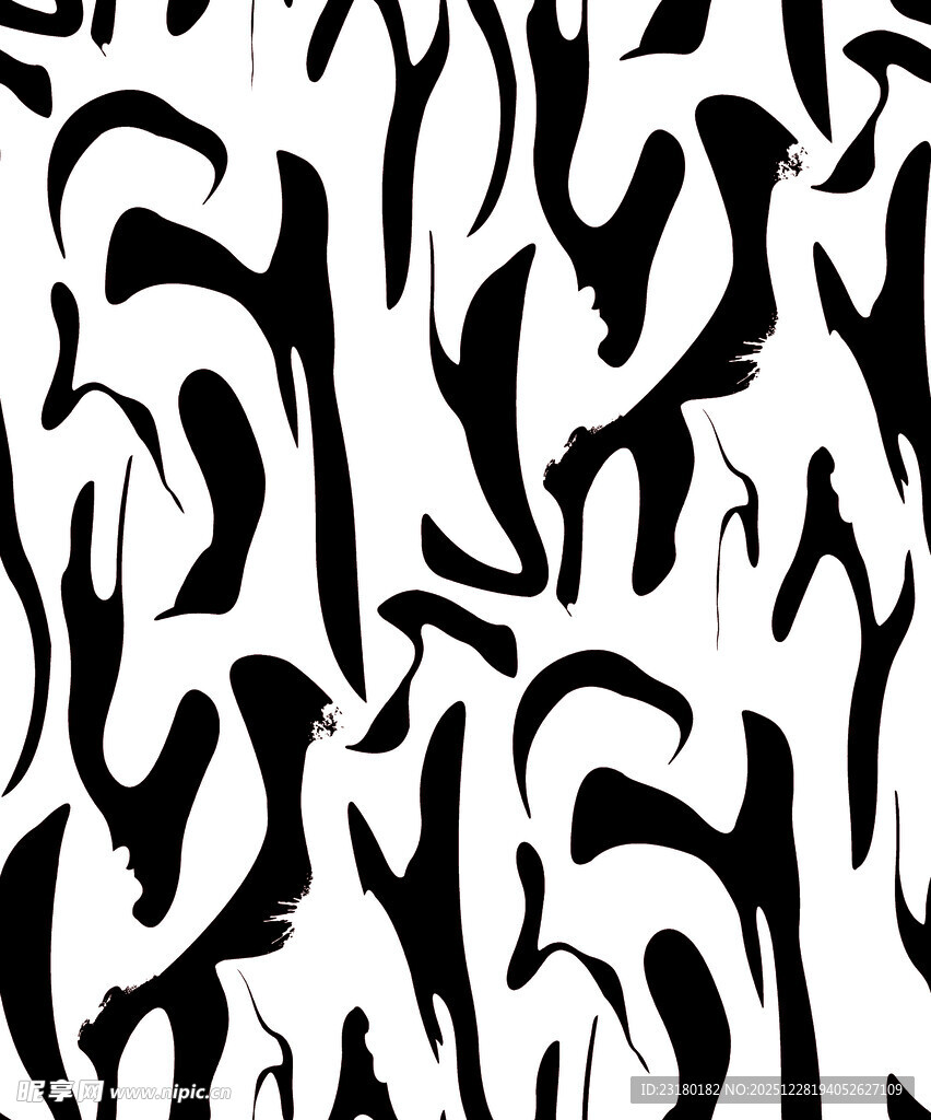 抽象黑白线条图案纹理