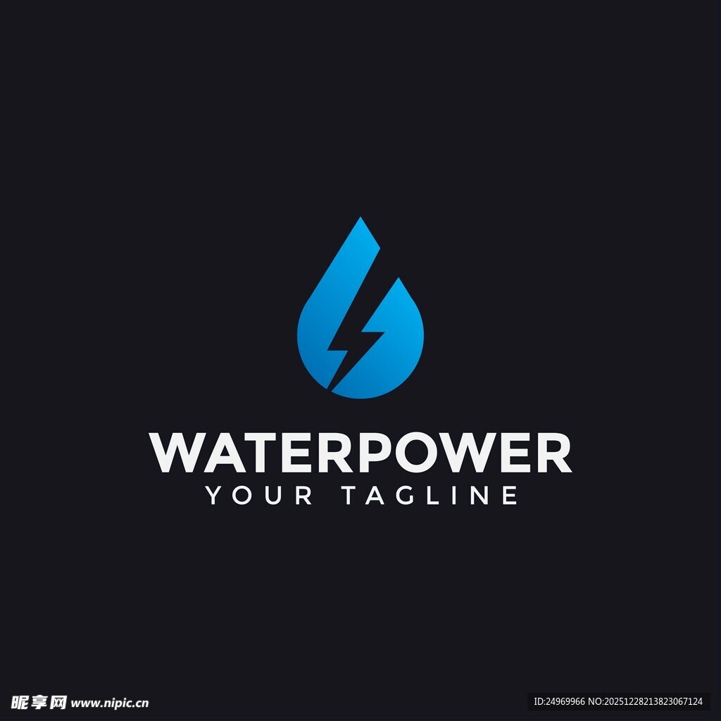 水滴电力标志设计