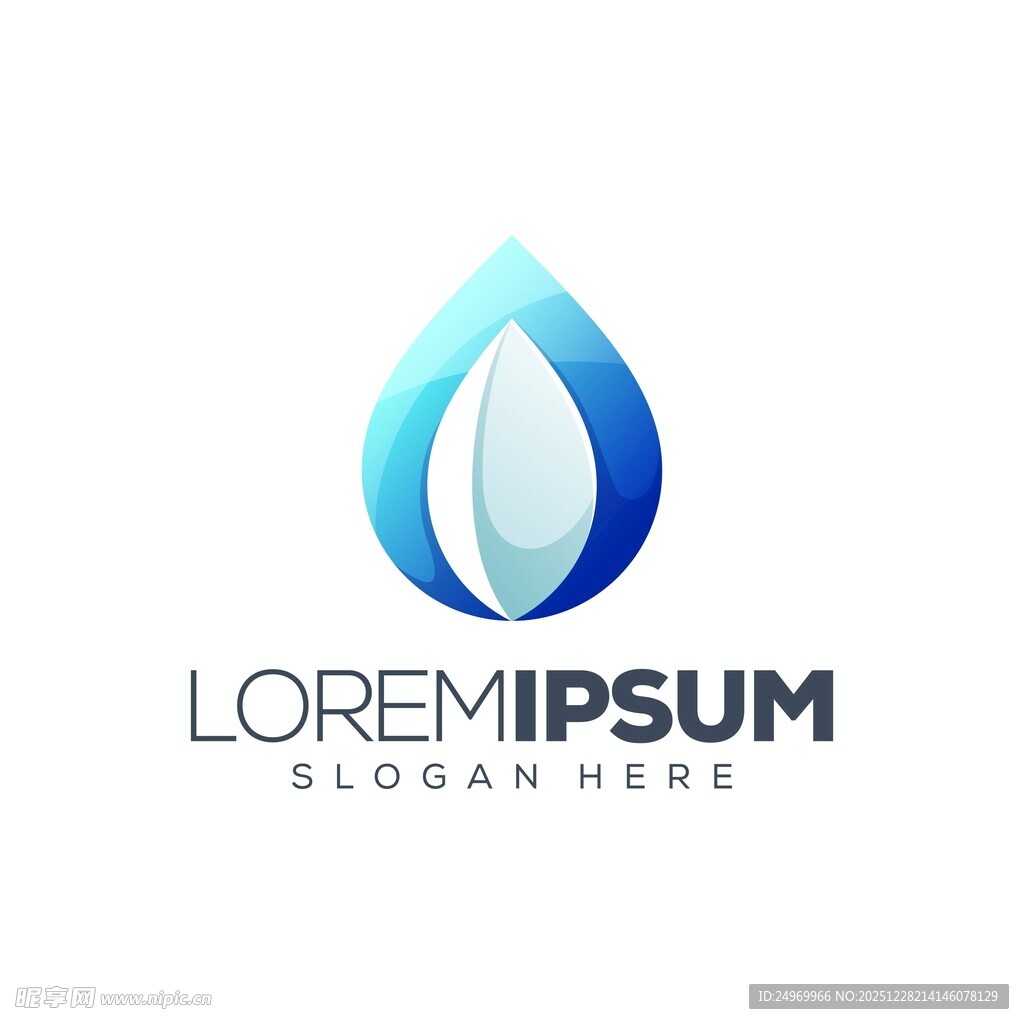 水滴形状简约企业标志