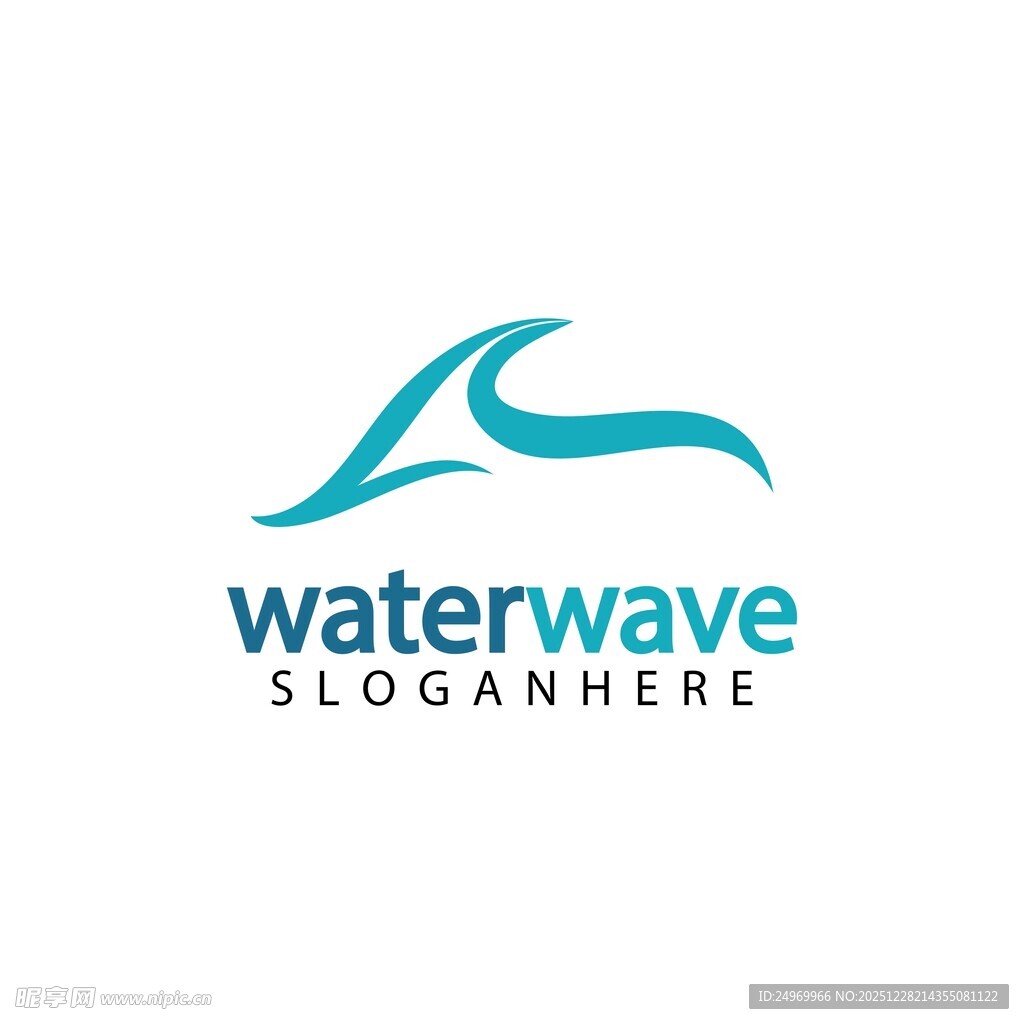 水波标志设计