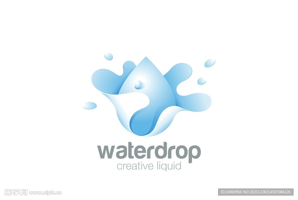 水滴主题简约创意标志