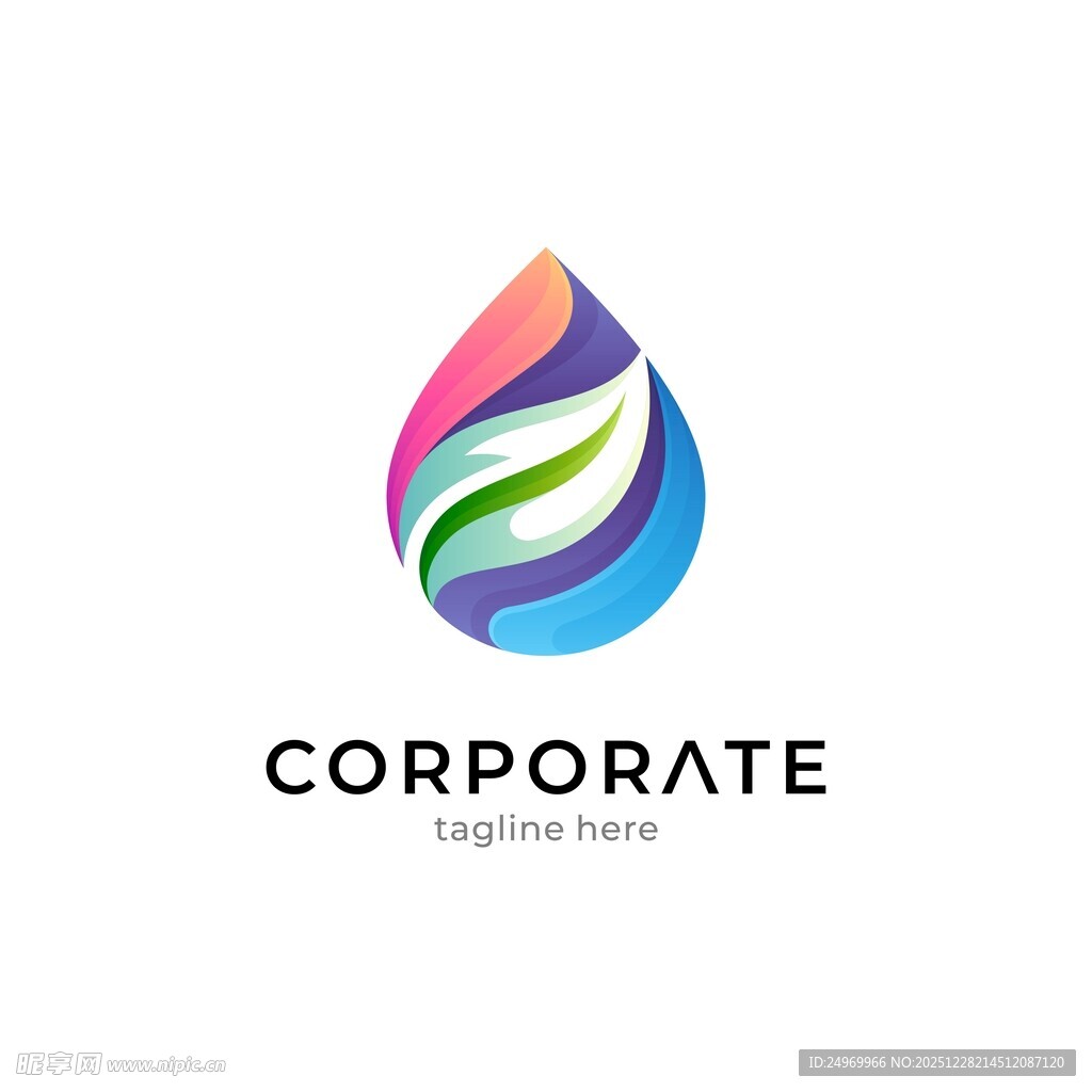 多彩水滴企业标志