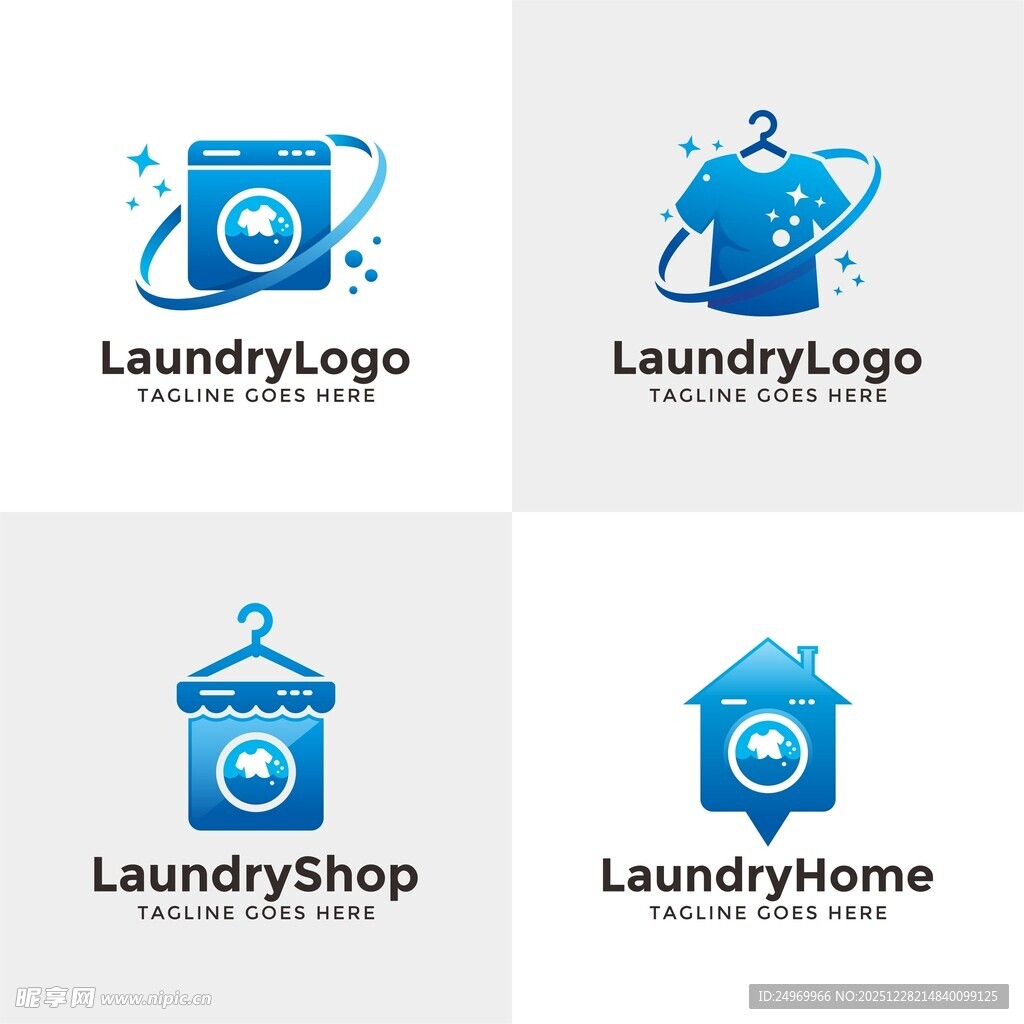 洗衣店标志设计示例
