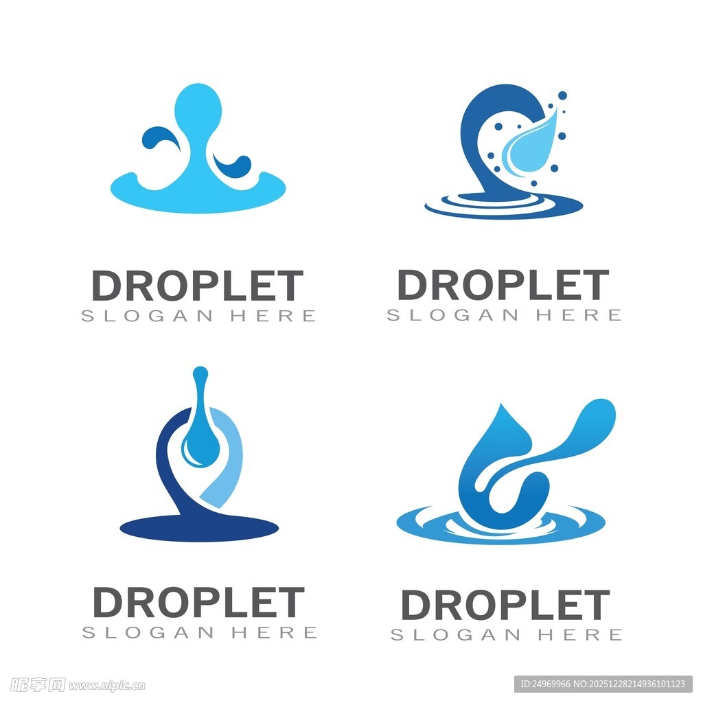 水滴主题创意标志设计