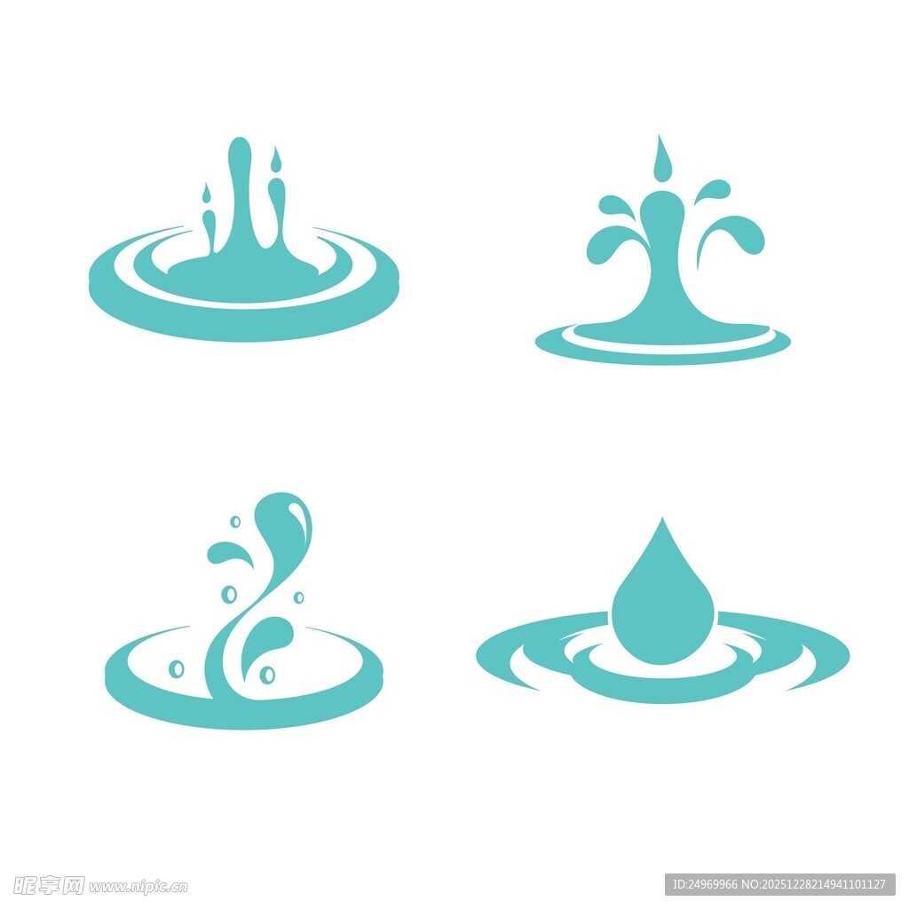 水滴水花图标集合
