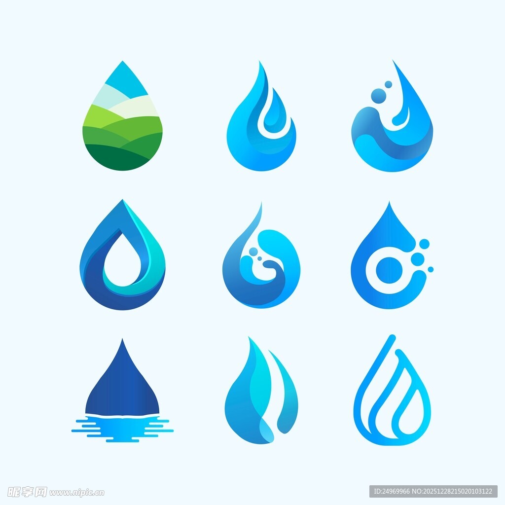 水滴图标设计集合