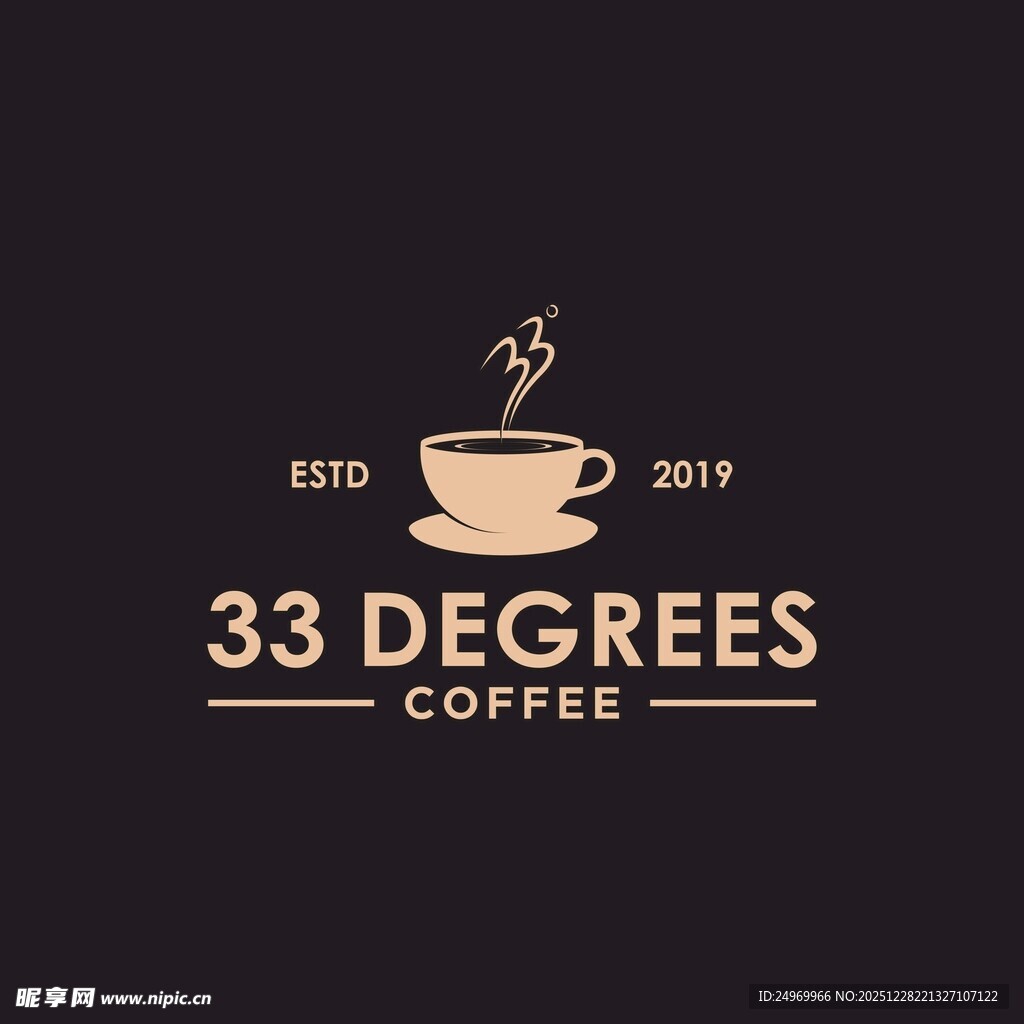 33度咖啡品牌标志设计