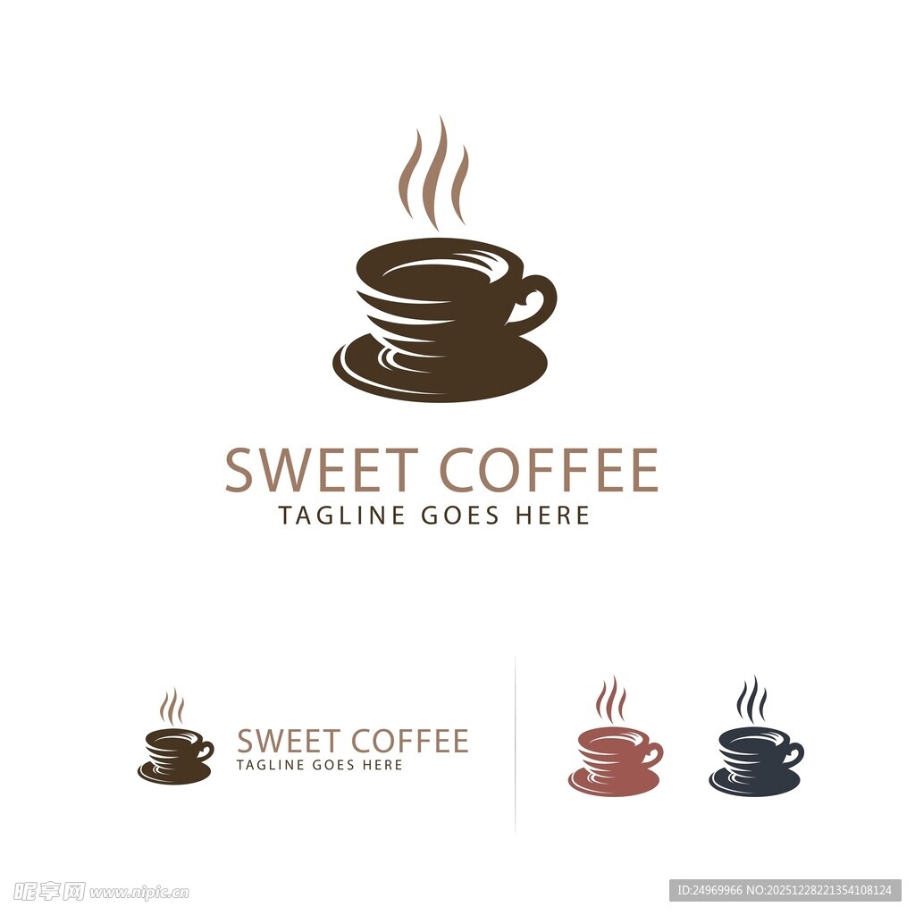 甜蜜咖啡标志设计