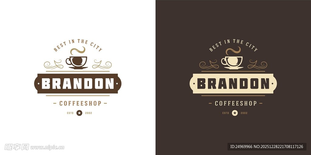 复古风格品牌标志设计