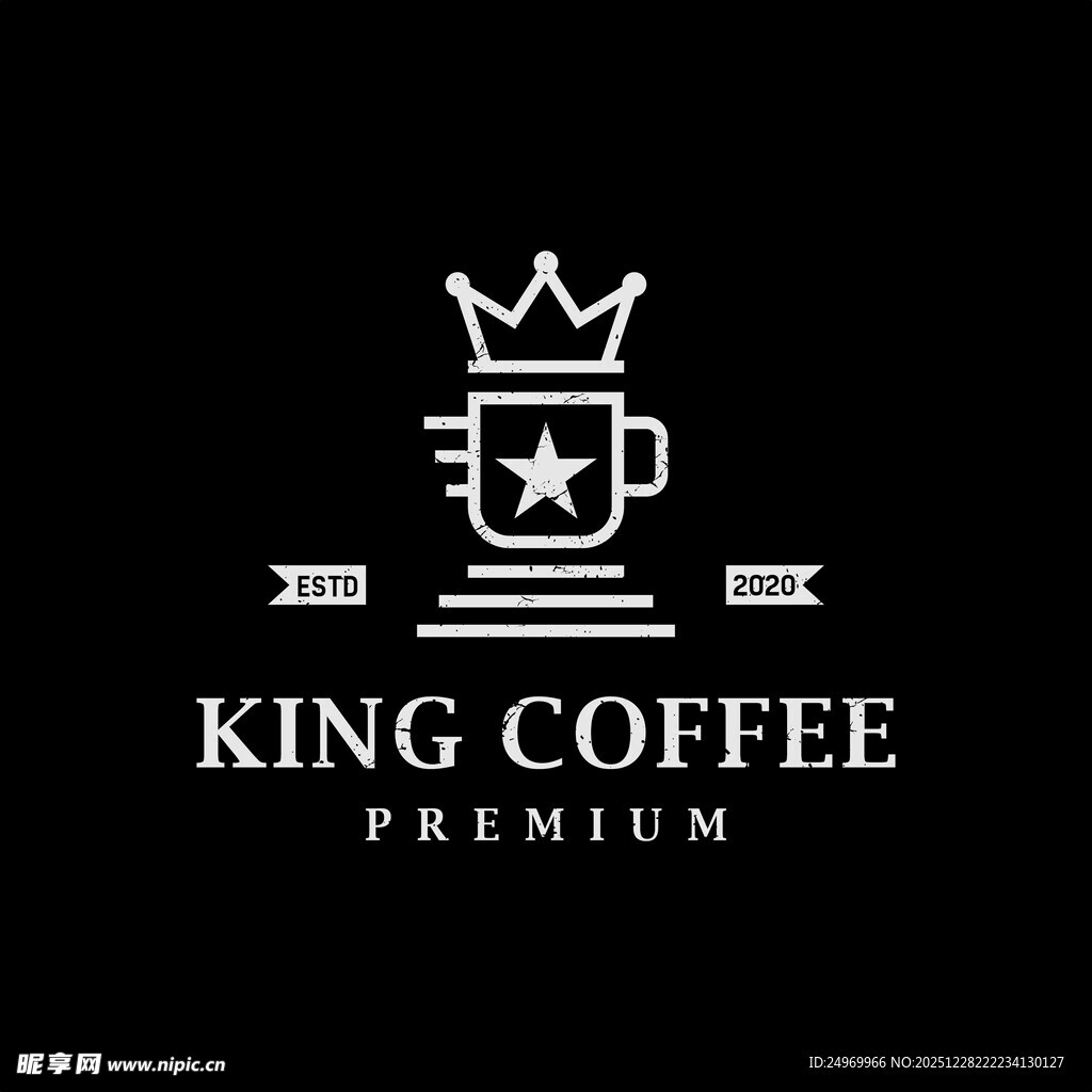 国王咖啡高端标志设计