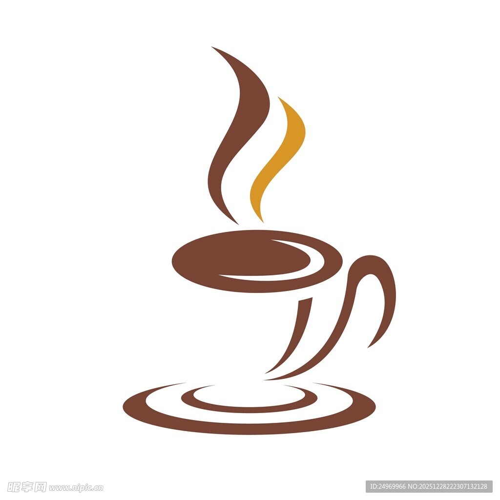 简约咖啡杯标志设计