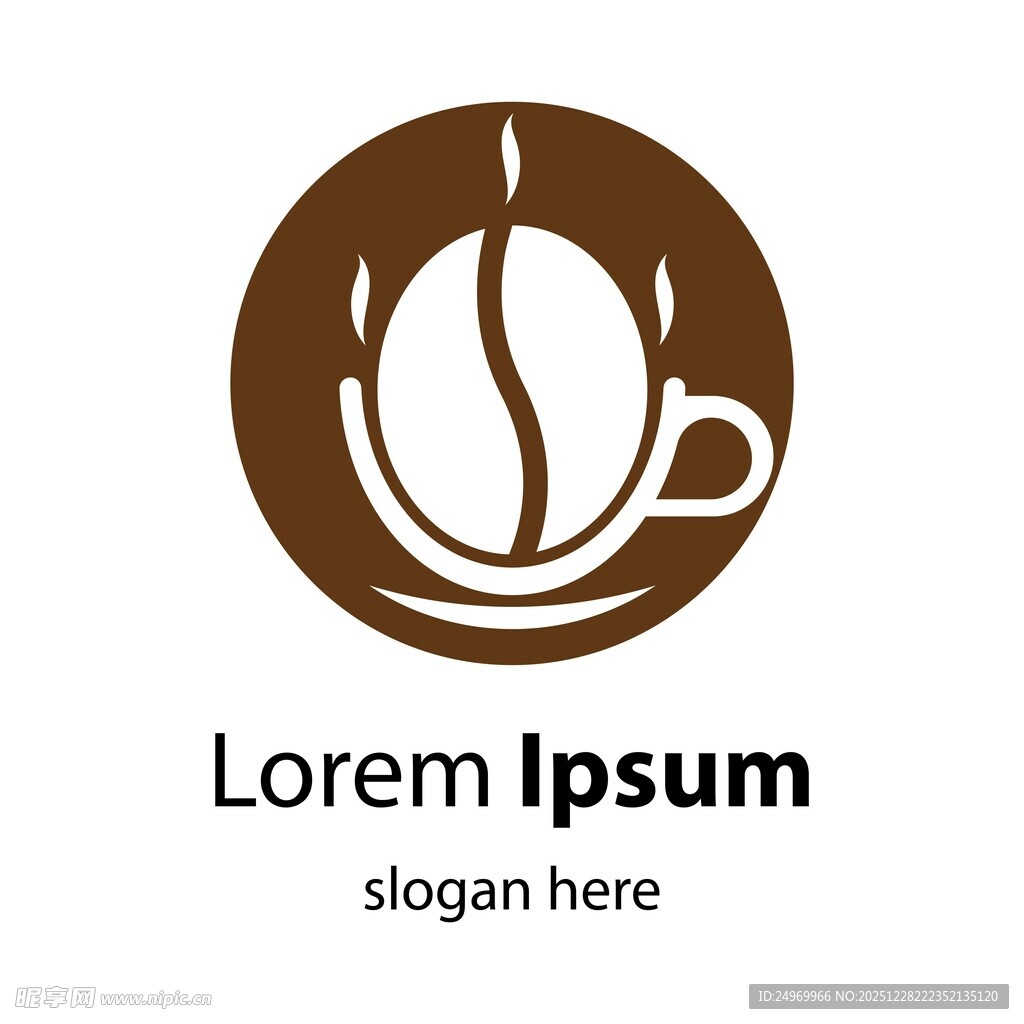 咖啡主题简约标志设计