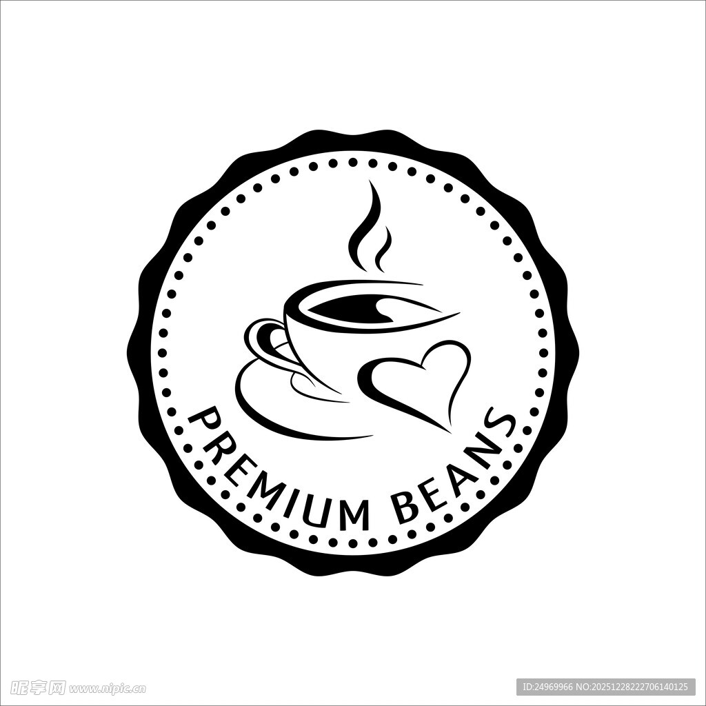 优质咖啡豆标志设计
