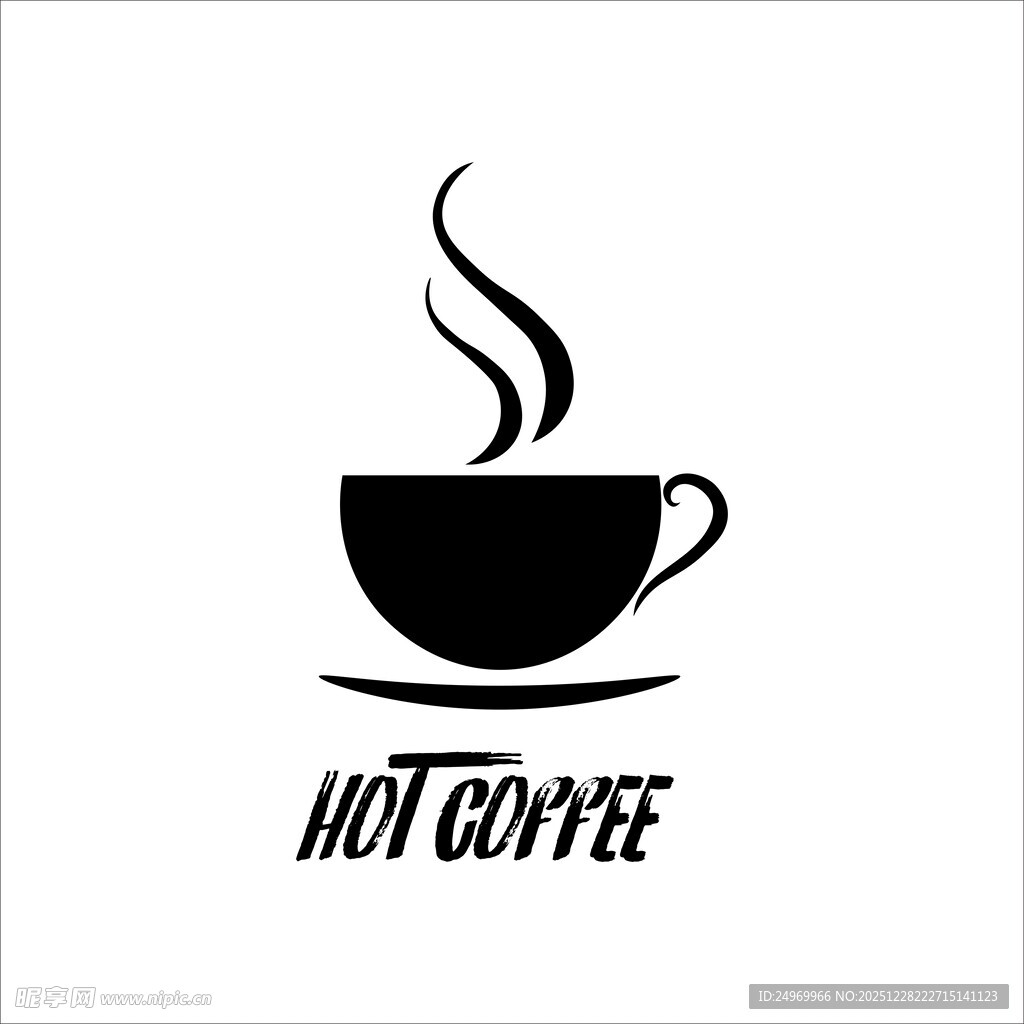 热咖啡图标设计