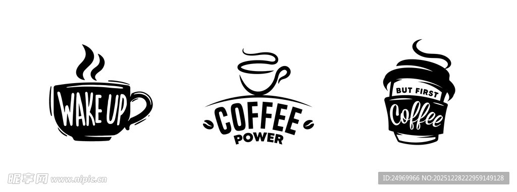 咖啡主题简约图标设计