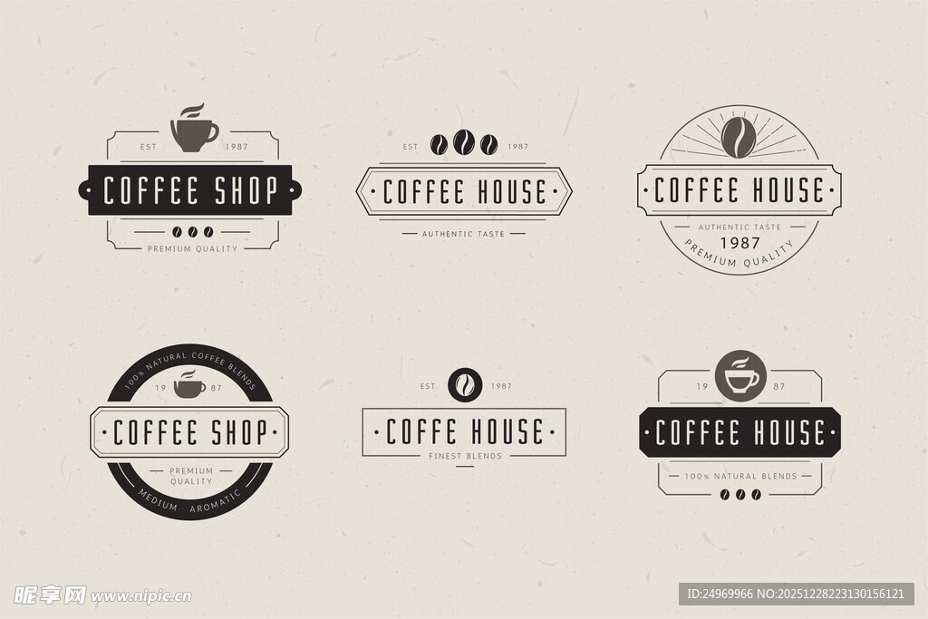 简约咖啡主题标志设计