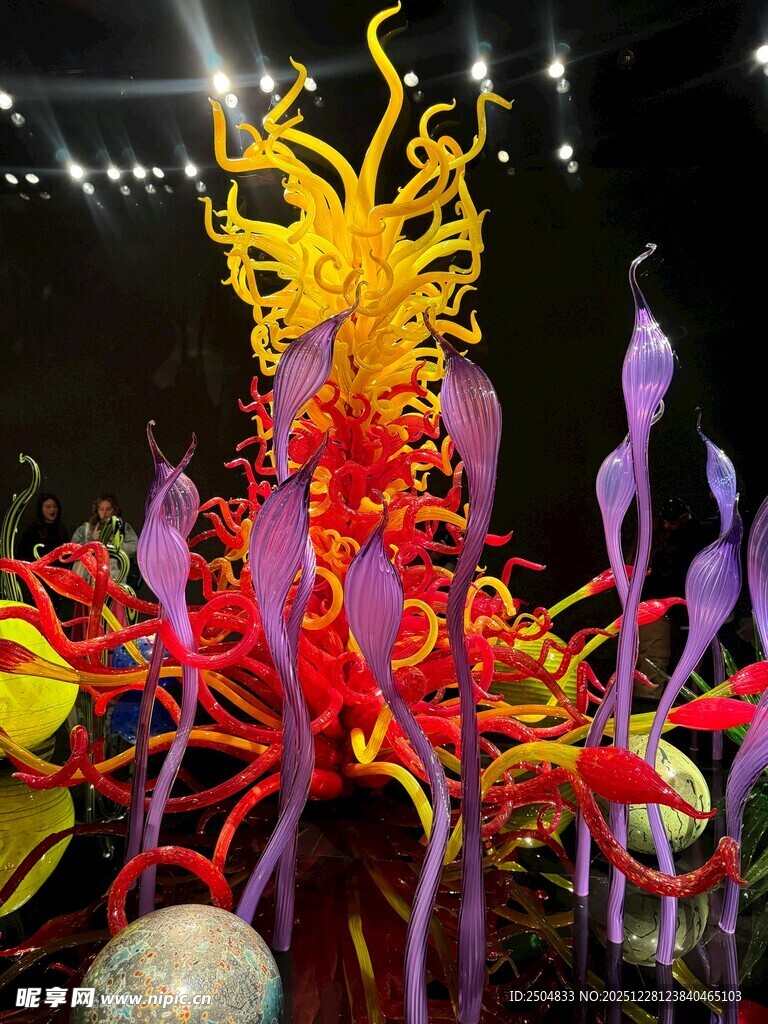 绚丽多彩的花卉艺术装置