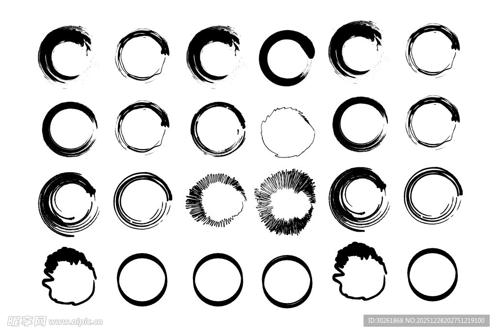 水墨圆圈
