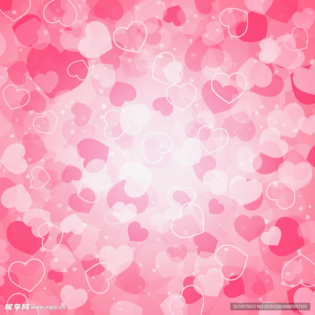 粉色爱心背景