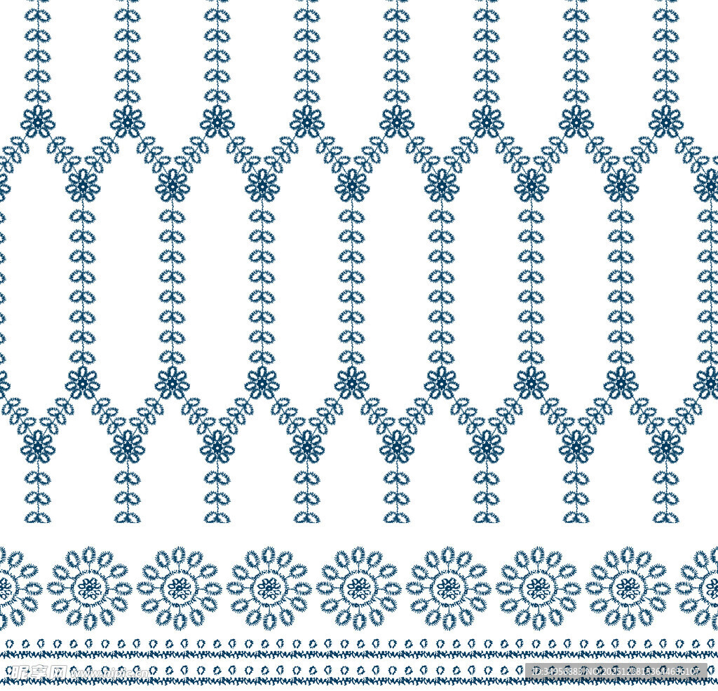 蓝白几何图案纹理设计