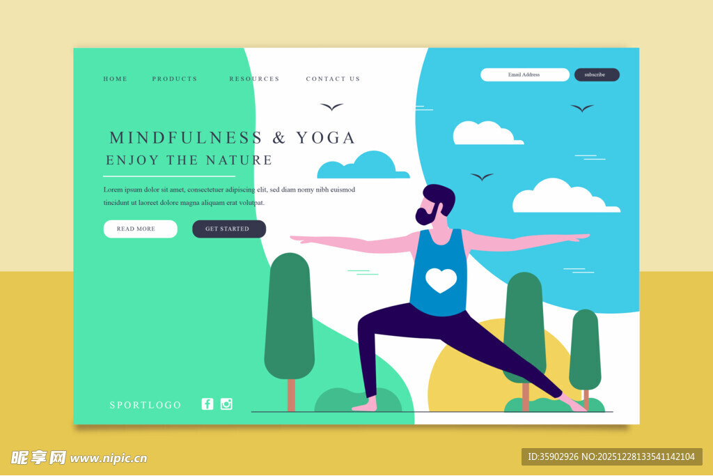 户外健身男子伸展场景