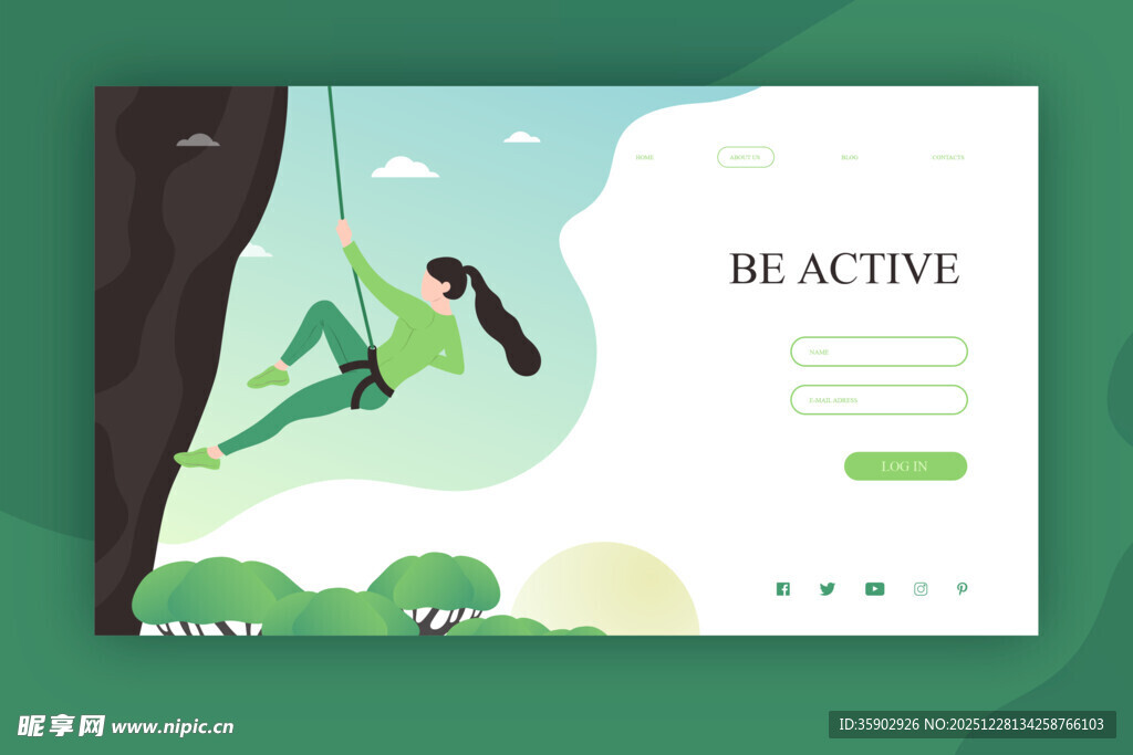 攀岩运动网页设计展示