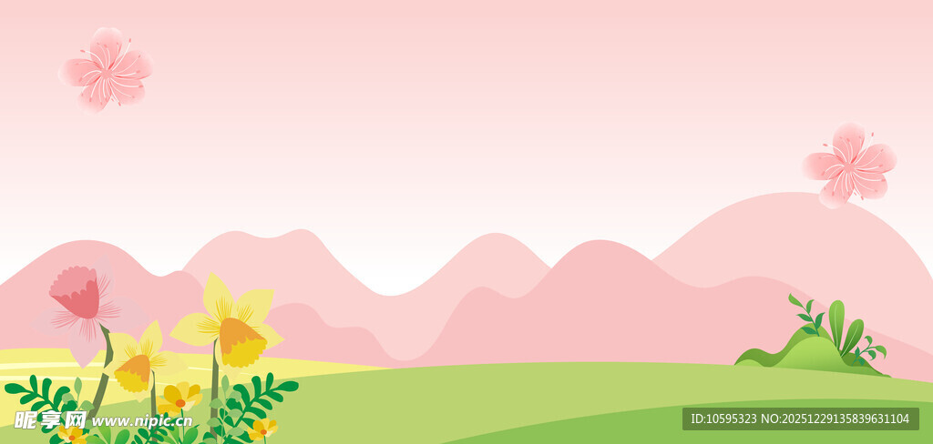 春日田园风光图