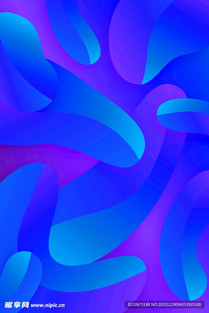 梦幻蓝紫抽象流体图案