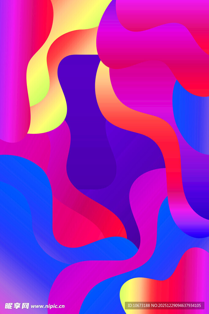 绚丽多彩抽象流体图案