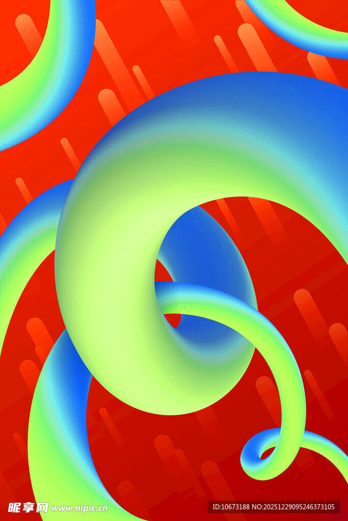 炫彩抽象螺旋图案背景