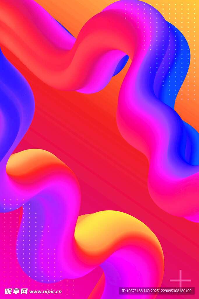 炫彩流体渐变抽象艺术图案