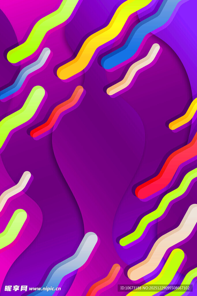 炫彩流动渐变抽象背景图