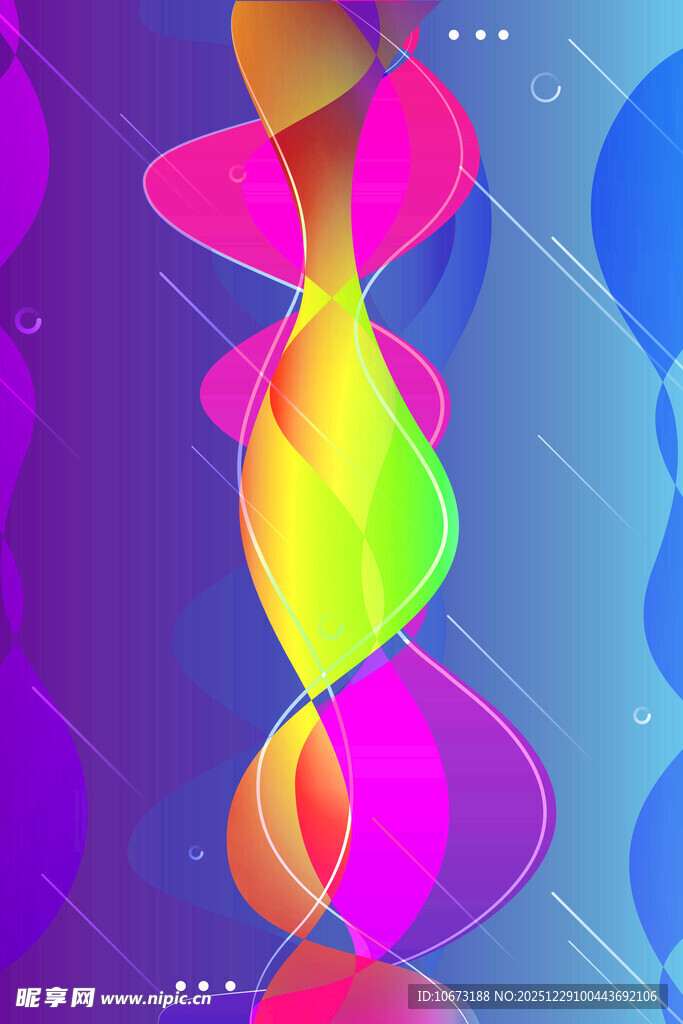 炫彩几何抽象流体图案