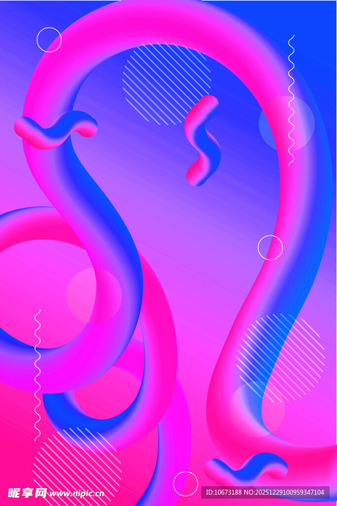 梦幻流体渐变艺术图案